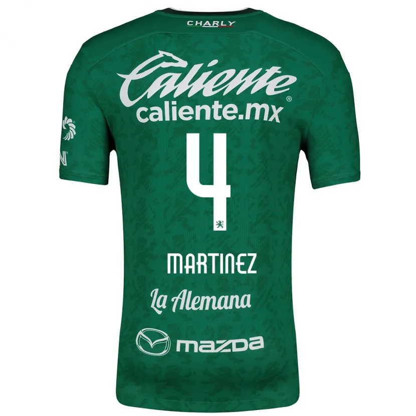 Danxen Niño Camiseta Mitzi Martínez #4 Verde Blanco 1ª Equipación 2024/25 La Camisa México
