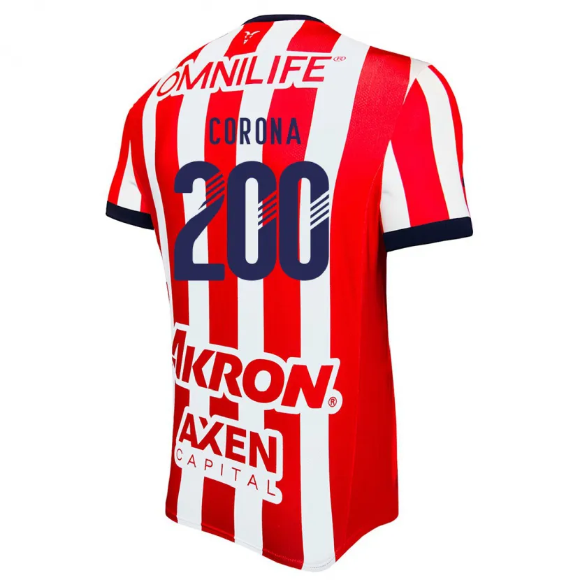 Danxen Niño Camiseta Carlos Corona #200 Rojo Blanco Azul 1ª Equipación 2024/25 La Camisa México
