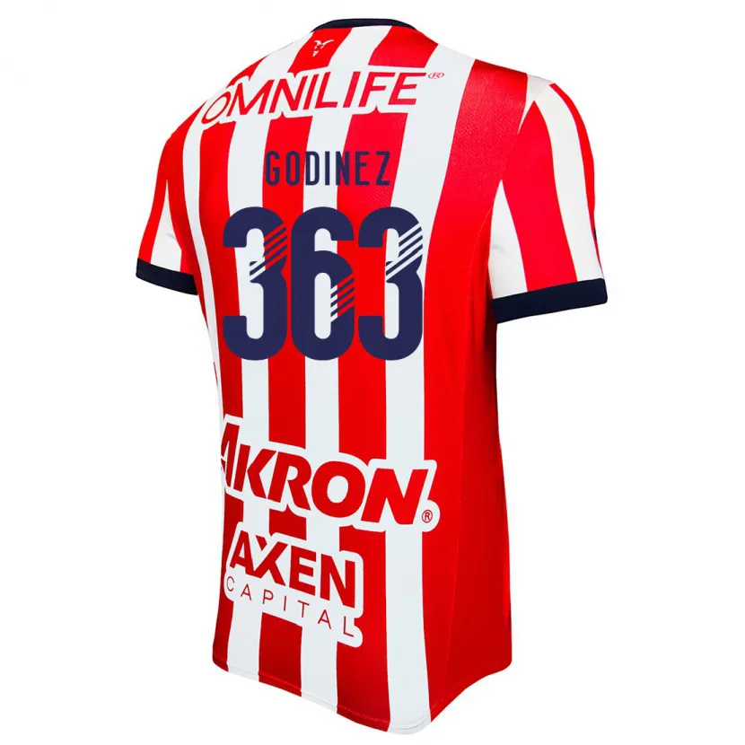 Danxen Niño Camiseta André Godinez #363 Rojo Blanco Azul 1ª Equipación 2024/25 La Camisa México