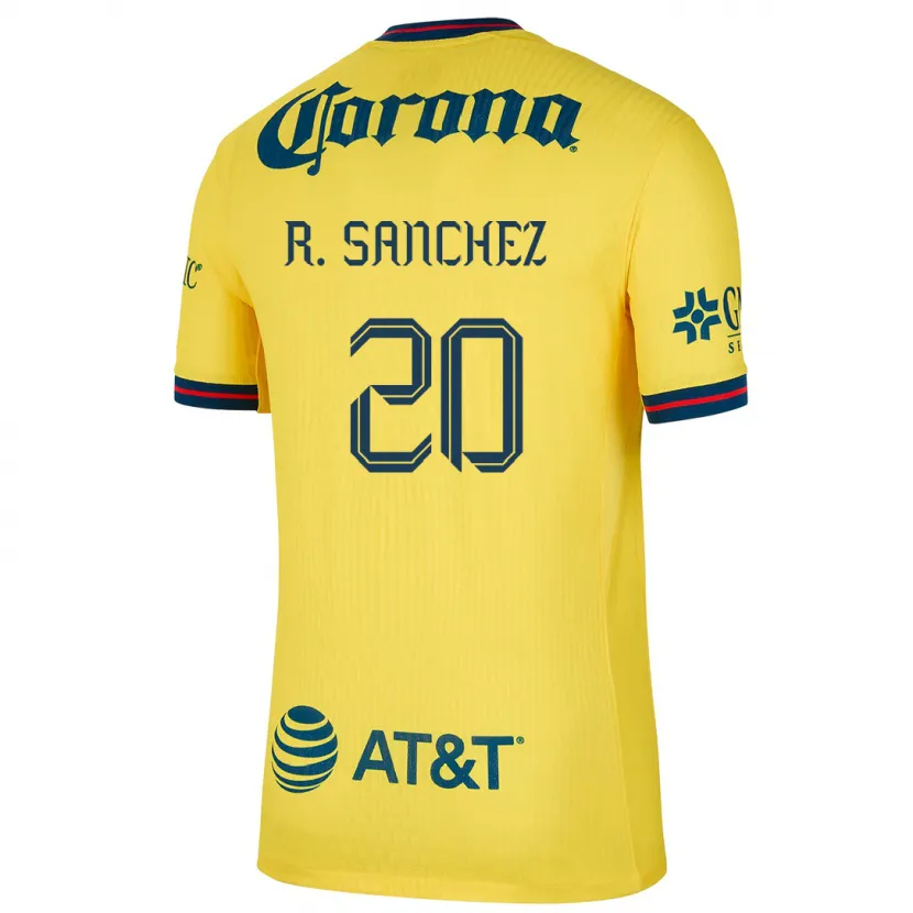 Danxen Niño Camiseta Richard Sánchez #20 Amarillo Azul 1ª Equipación 2024/25 La Camisa México