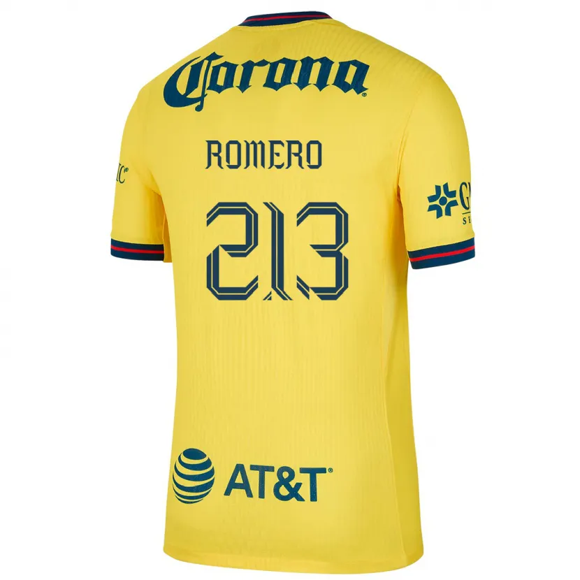 Danxen Niño Camiseta Axel Romero #213 Amarillo Azul 1ª Equipación 2024/25 La Camisa México