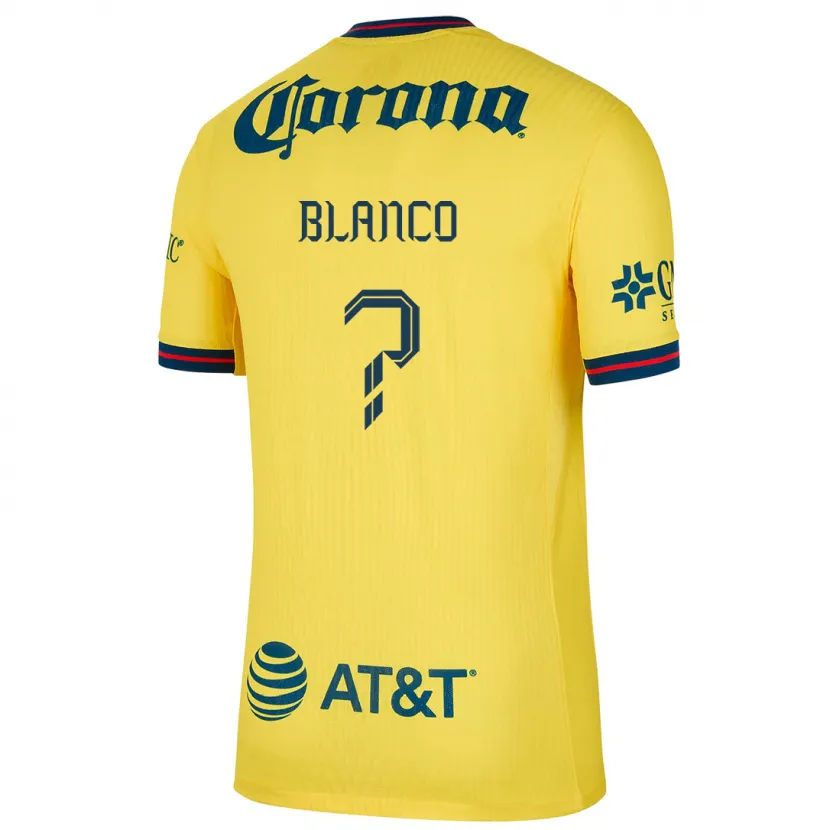 Danxen Niño Camiseta Lionel Blanco #0 Amarillo Azul 1ª Equipación 2024/25 La Camisa México