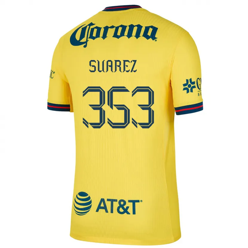 Danxen Niño Camiseta Irwin Suarez #353 Amarillo Azul 1ª Equipación 2024/25 La Camisa México