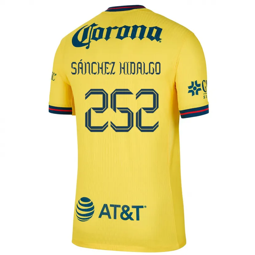 Danxen Niño Camiseta Horacio Sánchez Hidalgo #252 Amarillo Azul 1ª Equipación 2024/25 La Camisa México