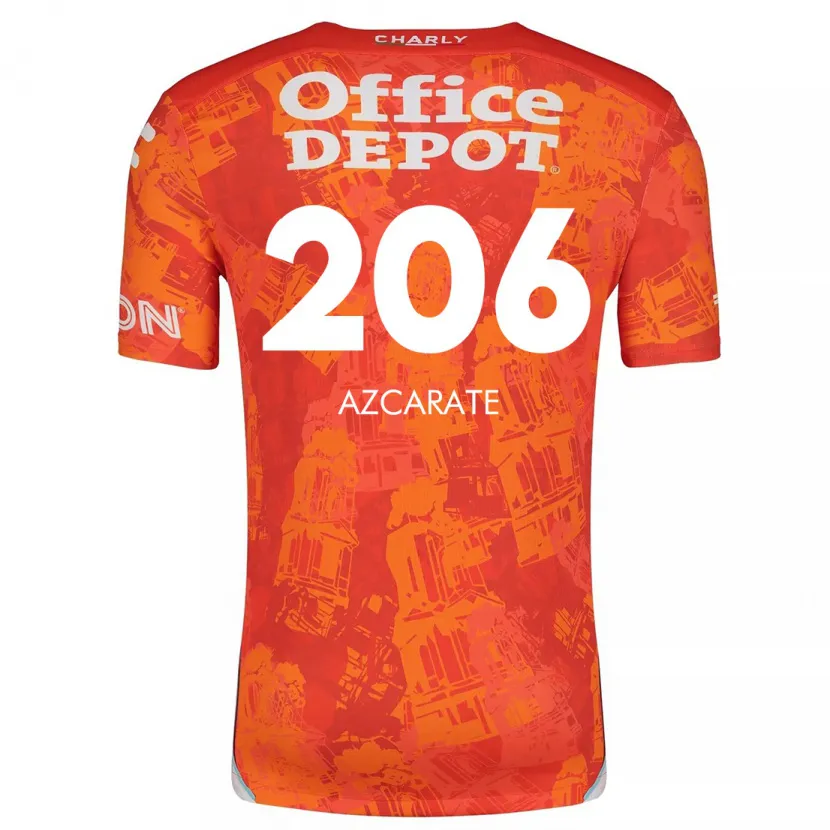 Danxen Niño Camiseta Yerar Azcárate #206 Naranja Blanco 2ª Equipación 2024/25 La Camisa México