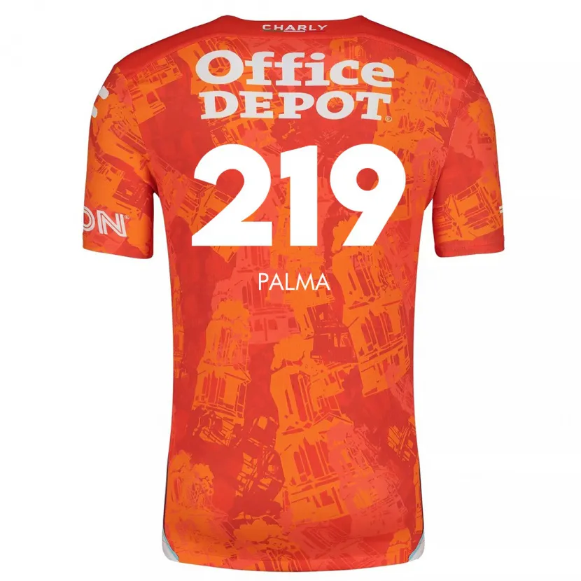 Danxen Niño Camiseta Pablo Palma #219 Naranja Blanco 2ª Equipación 2024/25 La Camisa México
