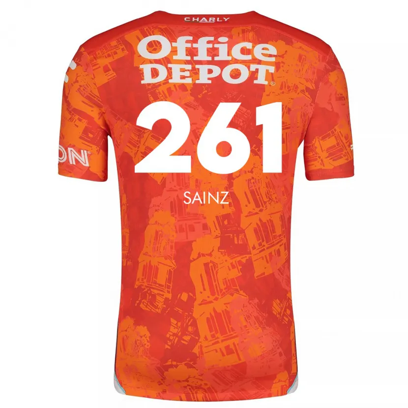 Danxen Niño Camiseta Diego Sáinz #261 Naranja Blanco 2ª Equipación 2024/25 La Camisa México