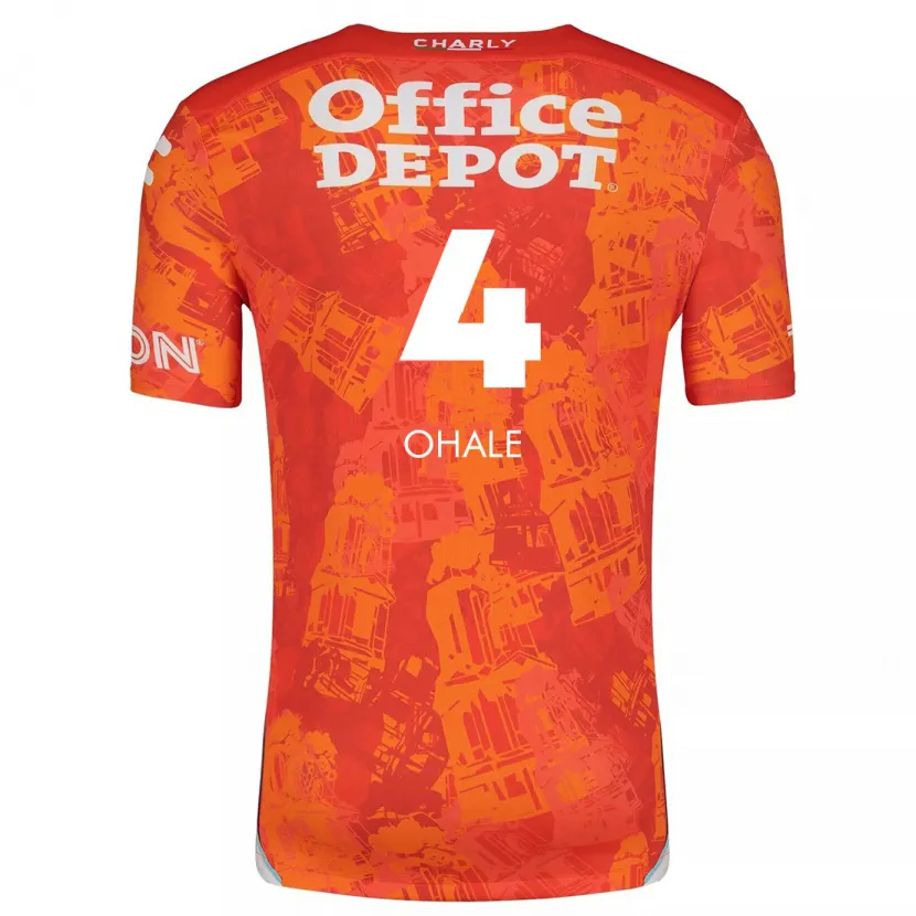Danxen Niño Camiseta Osinachi Ohale #4 Naranja Blanco 2ª Equipación 2024/25 La Camisa México