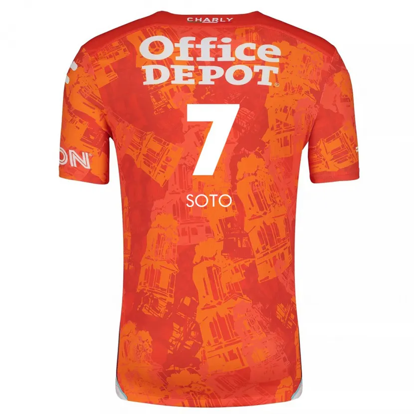 Danxen Niño Camiseta Alice Soto #7 Naranja Blanco 2ª Equipación 2024/25 La Camisa México
