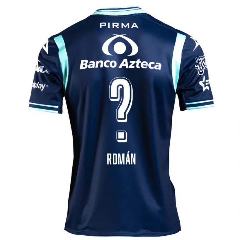 Danxen Niño Camiseta Santiago Román #0 Azul Marino 2ª Equipación 2024/25 La Camisa México