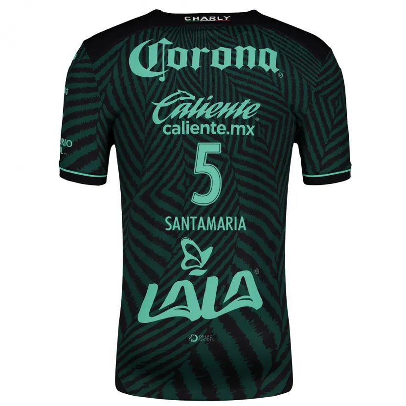 Danxen Niño Camiseta Anderson Santamaría #5 Verde Negro 2ª Equipación 2024/25 La Camisa México