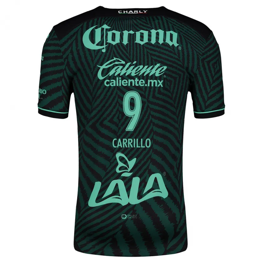 Danxen Niño Camiseta Jordán Carrillo #9 Verde Negro 2ª Equipación 2024/25 La Camisa México