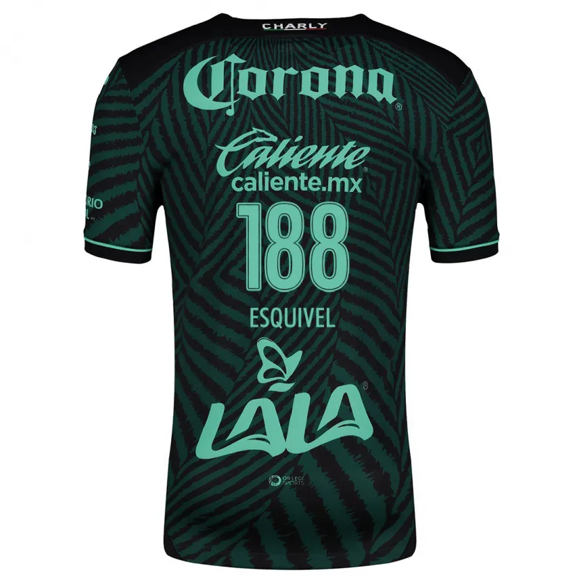 Danxen Niño Camiseta Bruno Esquivel #188 Verde Negro 2ª Equipación 2024/25 La Camisa México