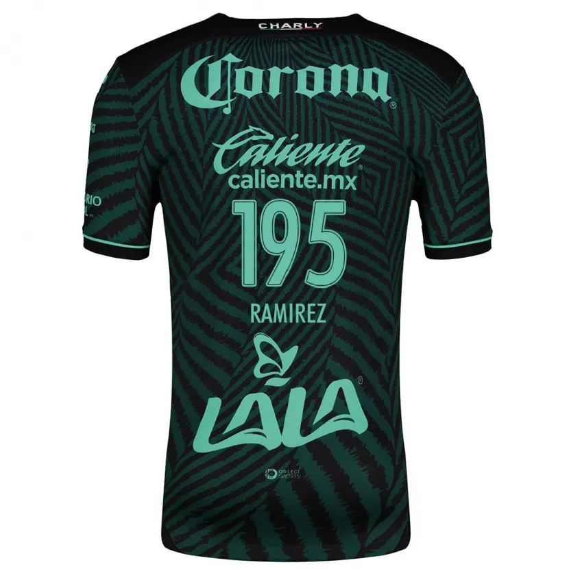 Danxen Niño Camiseta Jesús Ramírez #195 Verde Negro 2ª Equipación 2024/25 La Camisa México