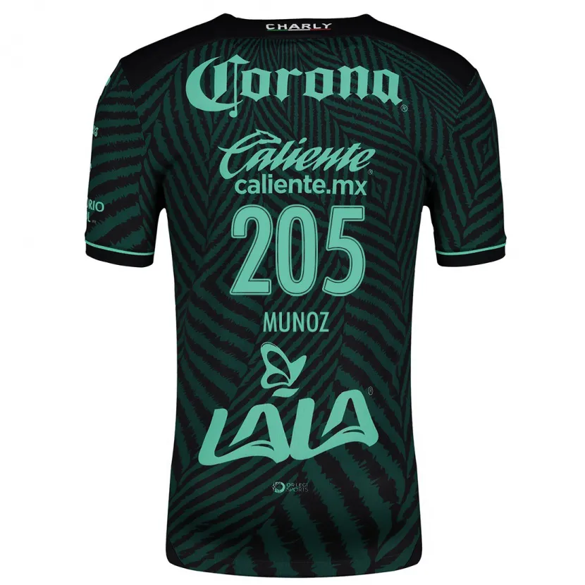 Danxen Niño Camiseta Guillermo Muñoz #205 Verde Negro 2ª Equipación 2024/25 La Camisa México