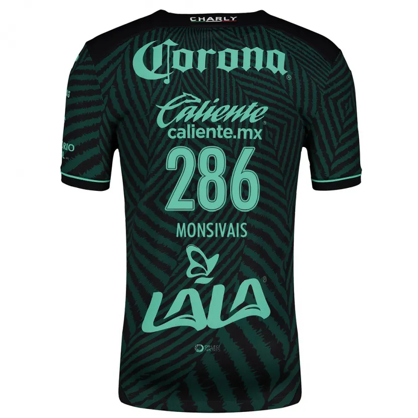 Danxen Niño Camiseta Giovani Monsivais #286 Verde Negro 2ª Equipación 2024/25 La Camisa México