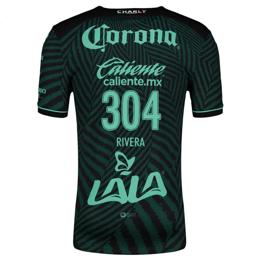 Danxen Niño Camiseta Jorge Rivera #304 Verde Negro 2ª Equipación 2024/25 La Camisa México