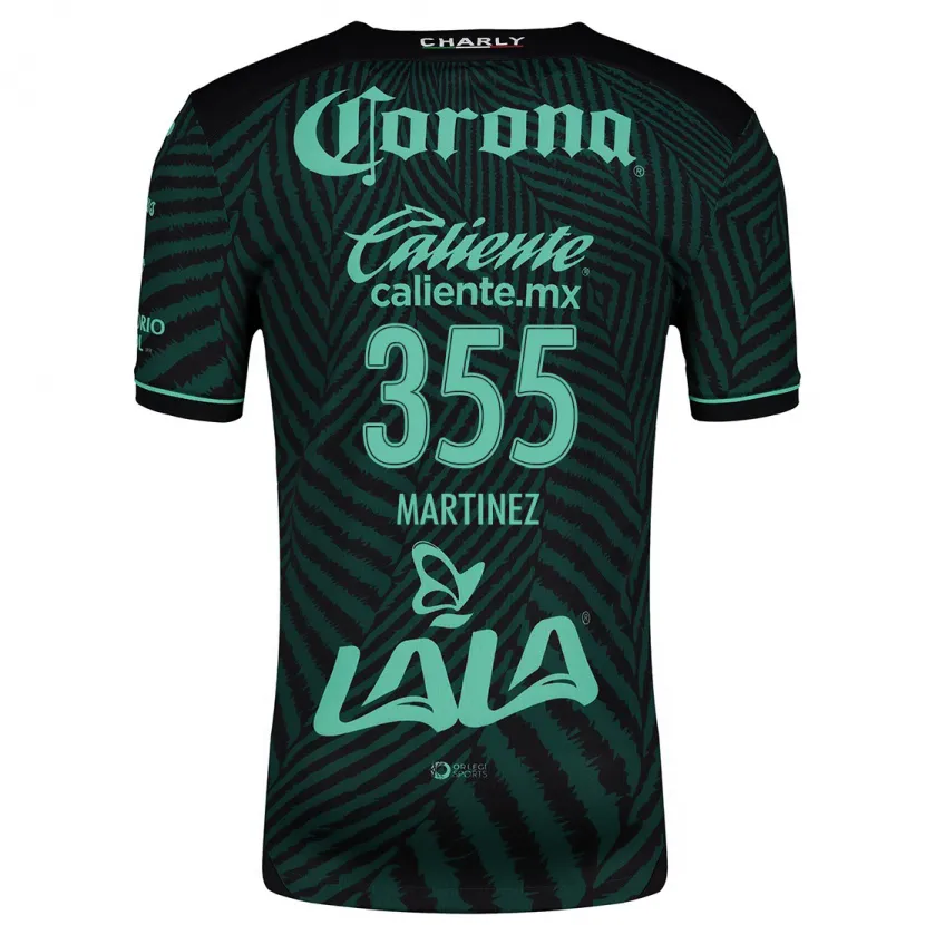 Danxen Niño Camiseta Leonardo Martinez #355 Verde Negro 2ª Equipación 2024/25 La Camisa México