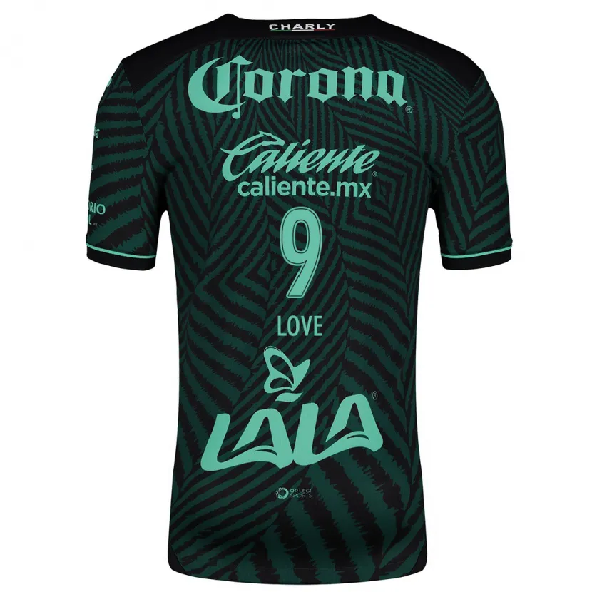 Danxen Niño Camiseta Juelle Love #9 Verde Negro 2ª Equipación 2024/25 La Camisa México