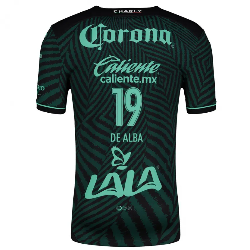Danxen Niño Camiseta Luisa De Alba #19 Verde Negro 2ª Equipación 2024/25 La Camisa México