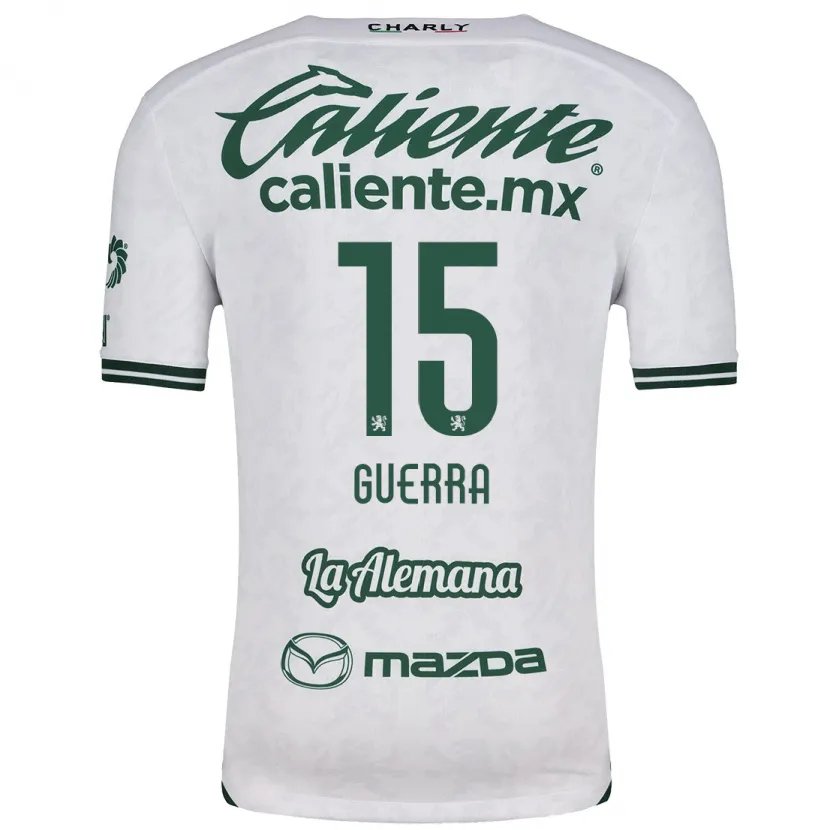 Danxen Niño Camiseta Edgar Guerra #15 Blanco Verde 2ª Equipación 2024/25 La Camisa México