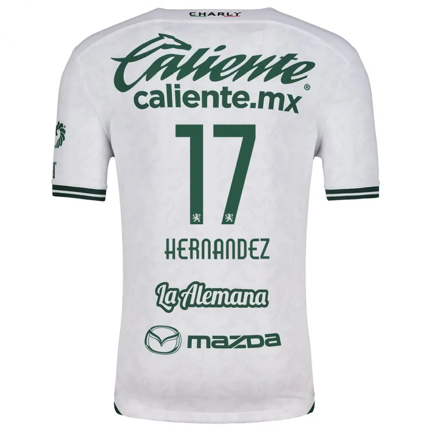Danxen Niño Camiseta Daniel Hernández #17 Blanco Verde 2ª Equipación 2024/25 La Camisa México