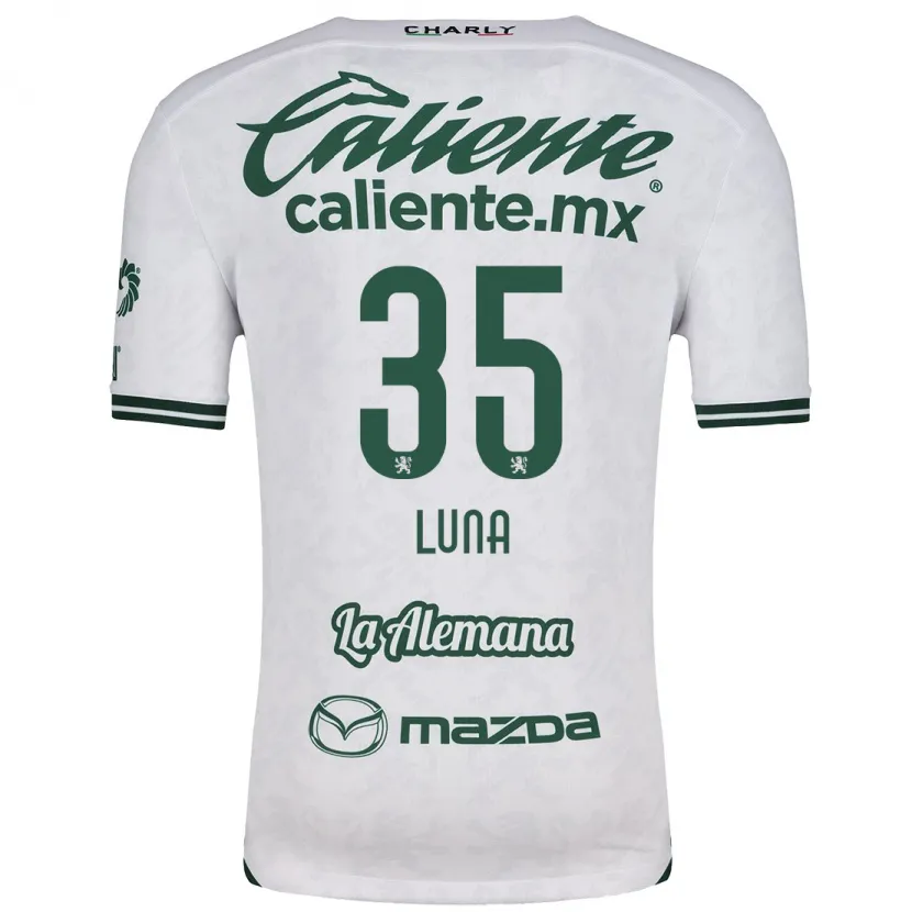 Danxen Niño Camiseta Diego Luna #35 Blanco Verde 2ª Equipación 2024/25 La Camisa México