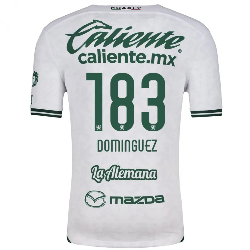 Danxen Niño Camiseta Jesús Domínguez #183 Blanco Verde 2ª Equipación 2024/25 La Camisa México