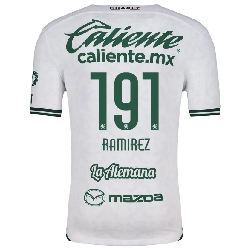 Danxen Niño Camiseta Ian Ramírez #191 Blanco Verde 2ª Equipación 2024/25 La Camisa México