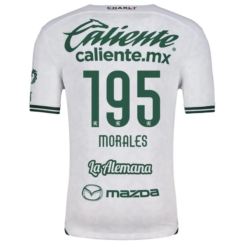 Danxen Niño Camiseta Daniel Morales #195 Blanco Verde 2ª Equipación 2024/25 La Camisa México
