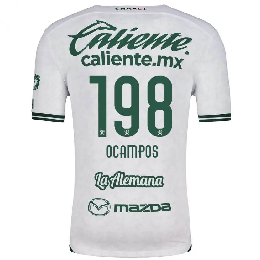 Danxen Niño Camiseta Omar Ocampos #198 Blanco Verde 2ª Equipación 2024/25 La Camisa México