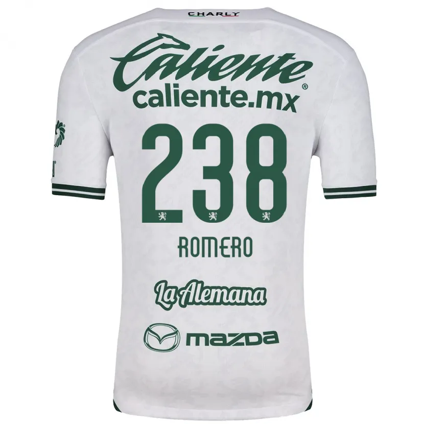 Danxen Niño Camiseta Paulo Romero #238 Blanco Verde 2ª Equipación 2024/25 La Camisa México