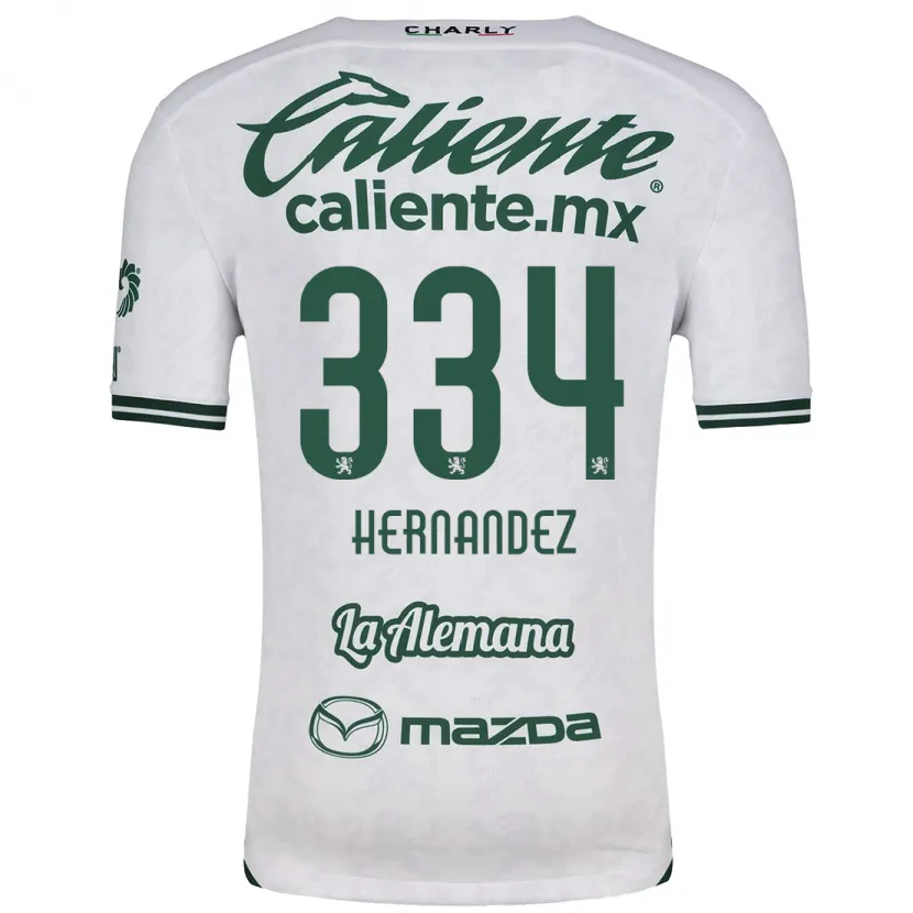 Danxen Niño Camiseta Alan Hernández #334 Blanco Verde 2ª Equipación 2024/25 La Camisa México