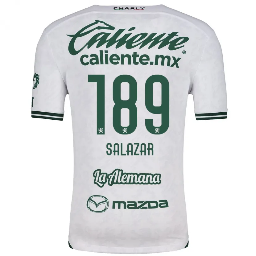 Danxen Niño Camiseta José Salazar #189 Blanco Verde 2ª Equipación 2024/25 La Camisa México