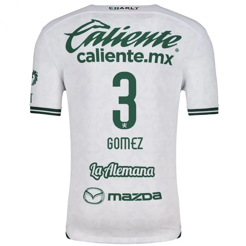 Danxen Niño Camiseta Karen Gómez #3 Blanco Verde 2ª Equipación 2024/25 La Camisa México