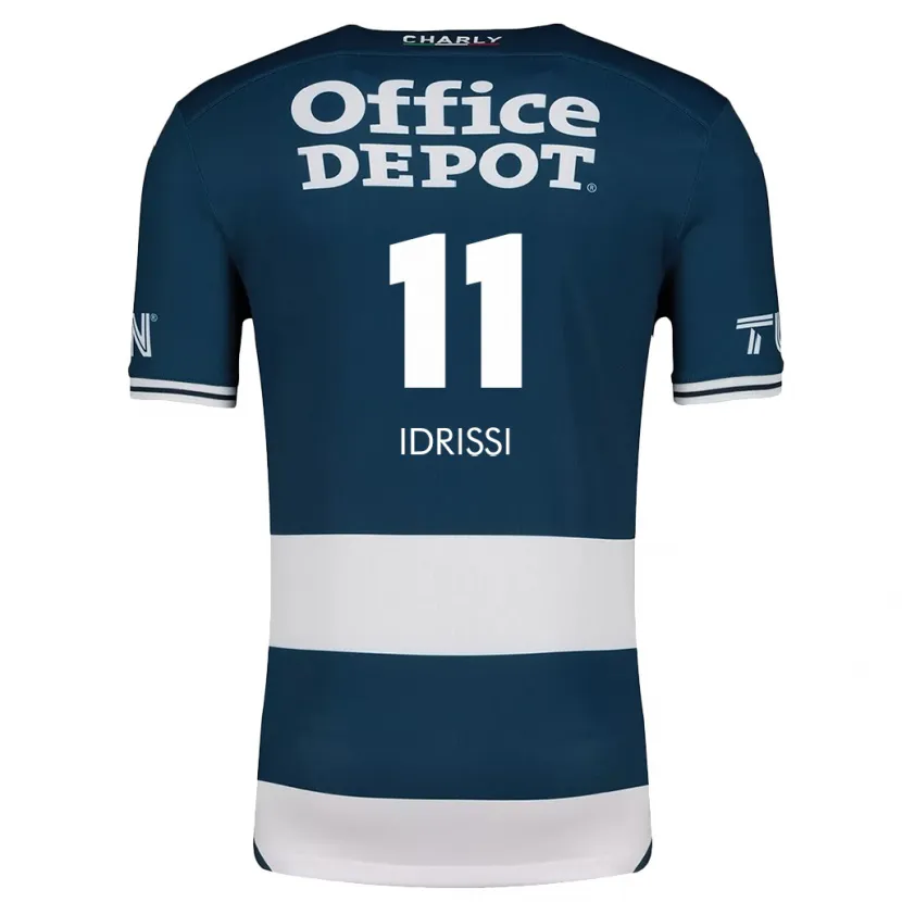 Danxen Hombre Camiseta Oussama Idrissi #11 Azul Blanco 1ª Equipación 2024/25 La Camisa México