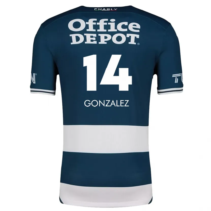 Danxen Hombre Camiseta Arturo González #14 Azul Blanco 1ª Equipación 2024/25 La Camisa México
