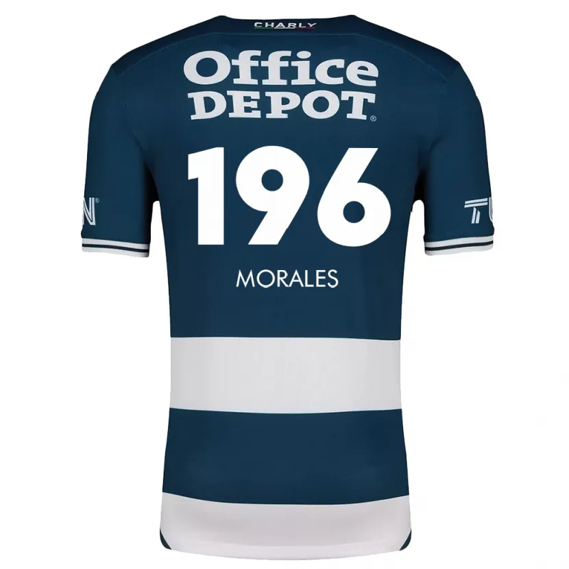 Danxen Hombre Camiseta Erik Morales #196 Azul Blanco 1ª Equipación 2024/25 La Camisa México