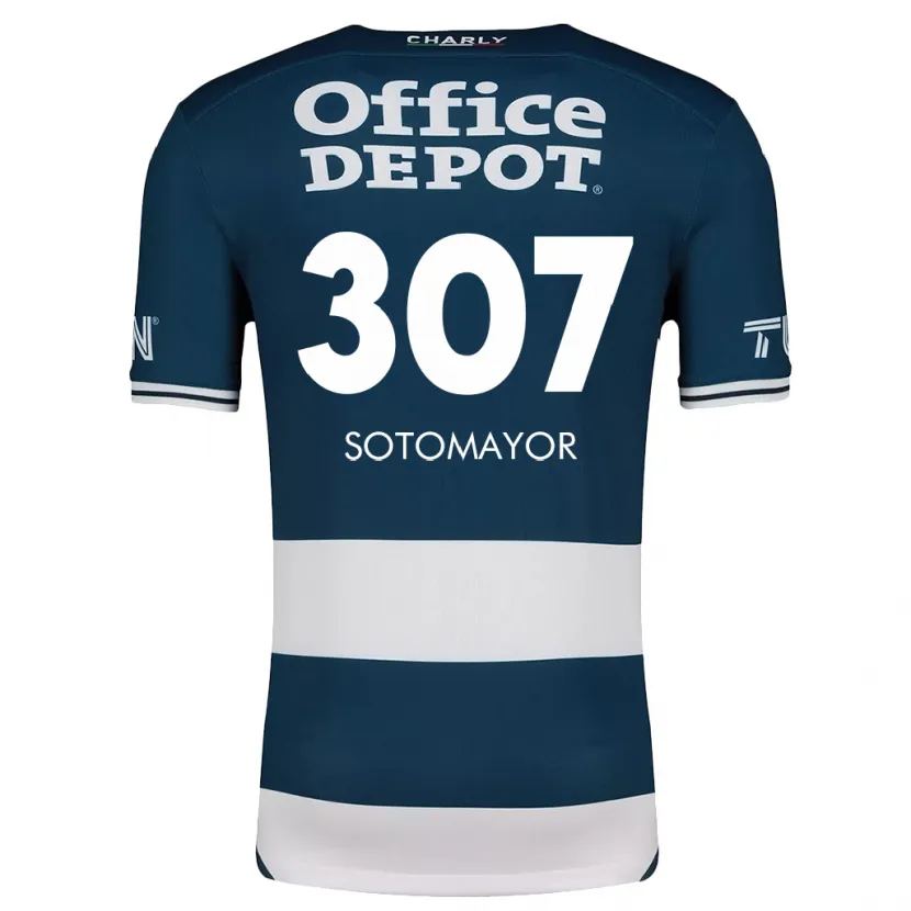 Danxen Hombre Camiseta Jacob Sotomayor #307 Azul Blanco 1ª Equipación 2024/25 La Camisa México