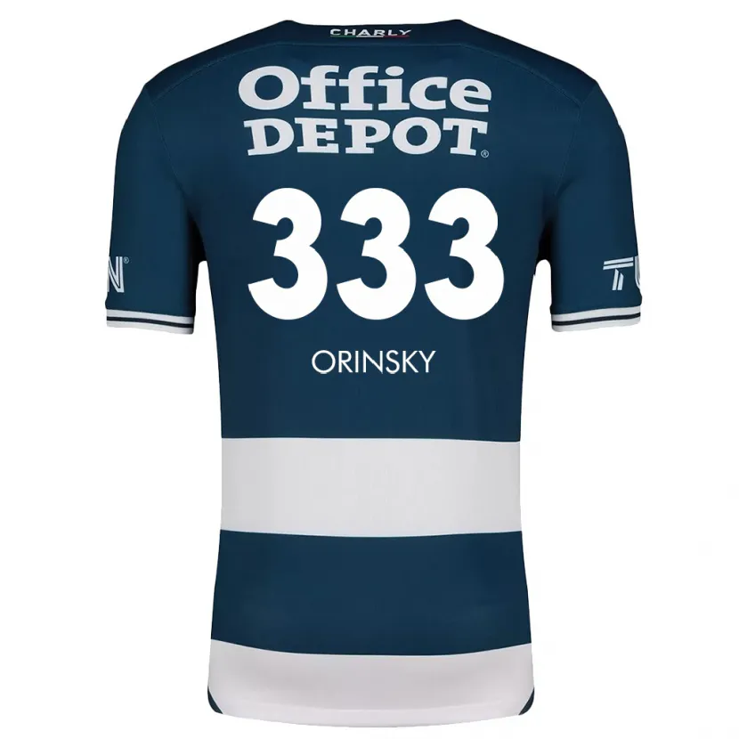 Danxen Hombre Camiseta Edson Orinsky #333 Azul Blanco 1ª Equipación 2024/25 La Camisa México