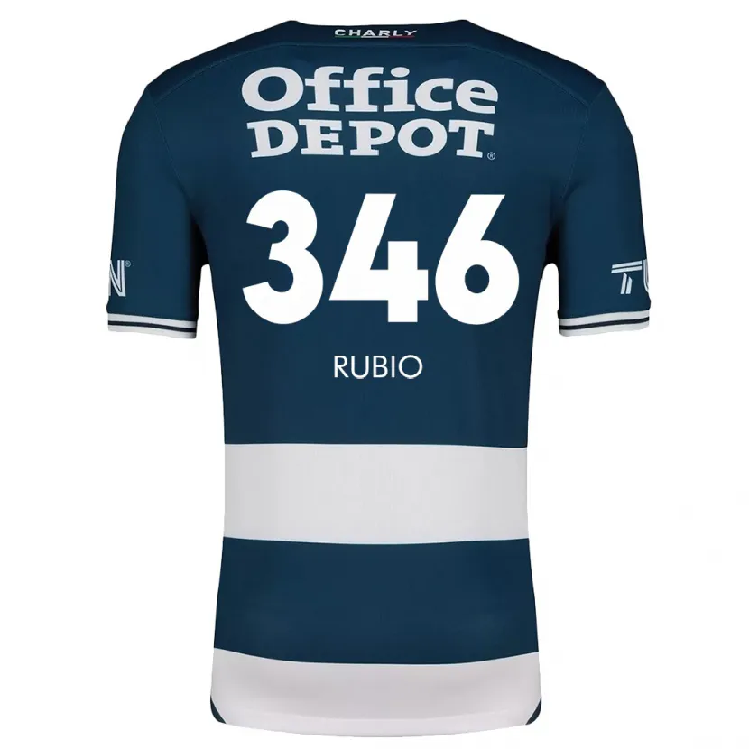 Danxen Hombre Camiseta Mateo Rubio #346 Azul Blanco 1ª Equipación 2024/25 La Camisa México