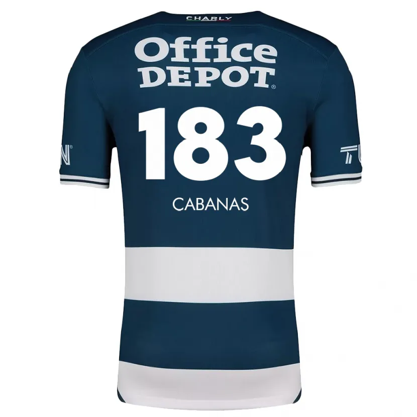 Danxen Hombre Camiseta Mauricio Cabañas #183 Azul Blanco 1ª Equipación 2024/25 La Camisa México