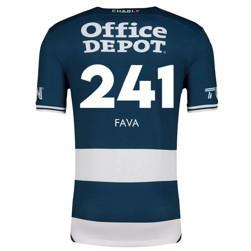 Danxen Hombre Camiseta Marco Fava #241 Azul Blanco 1ª Equipación 2024/25 La Camisa México