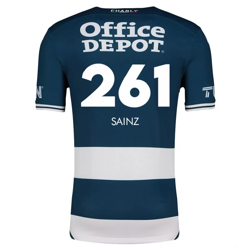 Danxen Hombre Camiseta Diego Sáinz #261 Azul Blanco 1ª Equipación 2024/25 La Camisa México