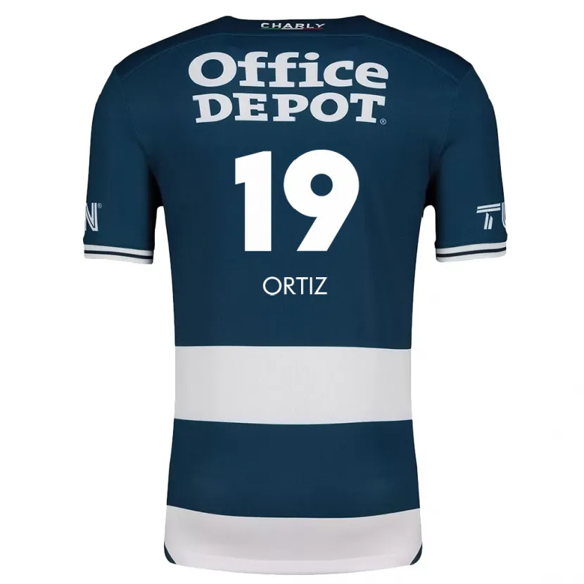 Danxen Hombre Camiseta Celso Ortiz #19 Azul Blanco 1ª Equipación 2024/25 La Camisa México