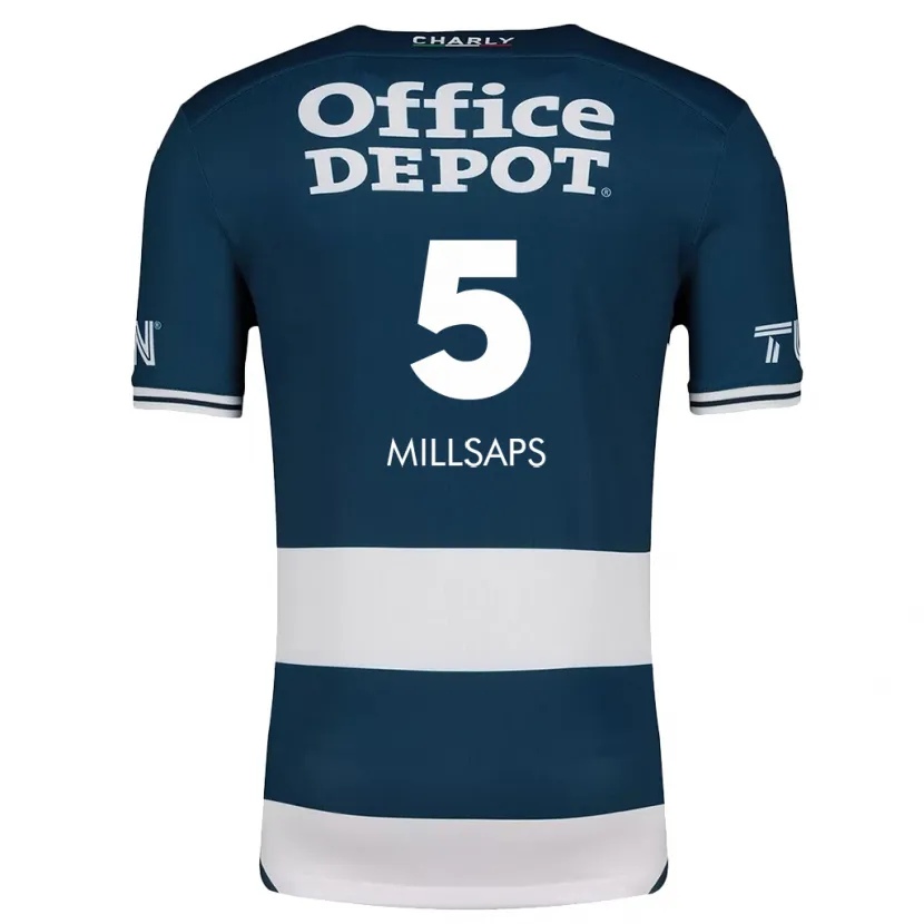 Danxen Hombre Camiseta Vanessa Millsaps #5 Azul Blanco 1ª Equipación 2024/25 La Camisa México