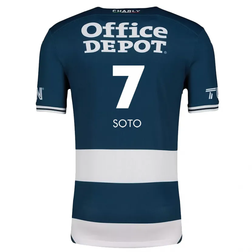 Danxen Hombre Camiseta Alice Soto #7 Azul Blanco 1ª Equipación 2024/25 La Camisa México
