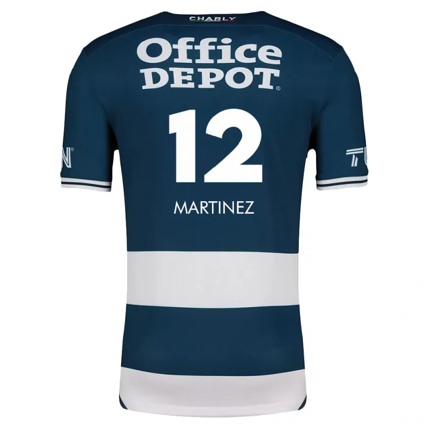 Danxen Hombre Camiseta Sofía Martínez #12 Azul Blanco 1ª Equipación 2024/25 La Camisa México