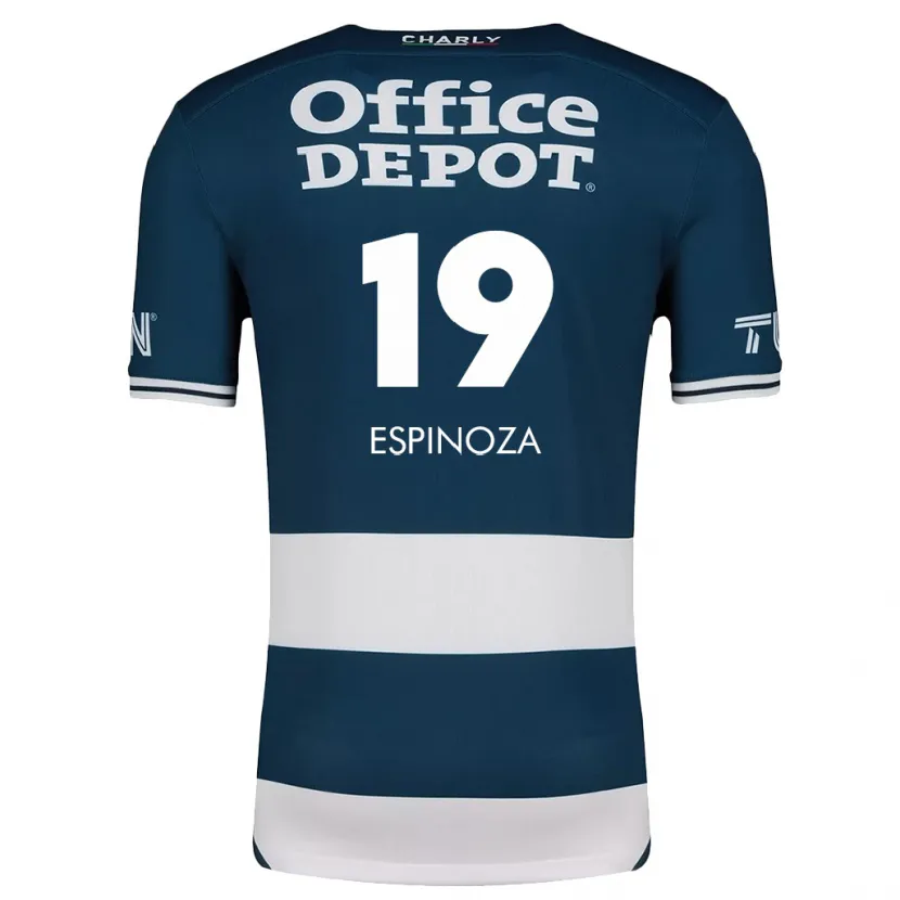 Danxen Hombre Camiseta Giselle Espinoza #19 Azul Blanco 1ª Equipación 2024/25 La Camisa México