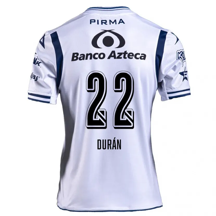 Danxen Hombre Camiseta Rafael Durán #22 Blanco Azul Marino 1ª Equipación 2024/25 La Camisa México
